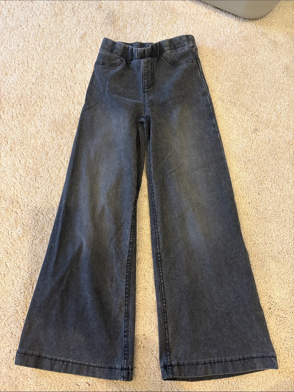 Kids Wide-Leg Black Jeans soft